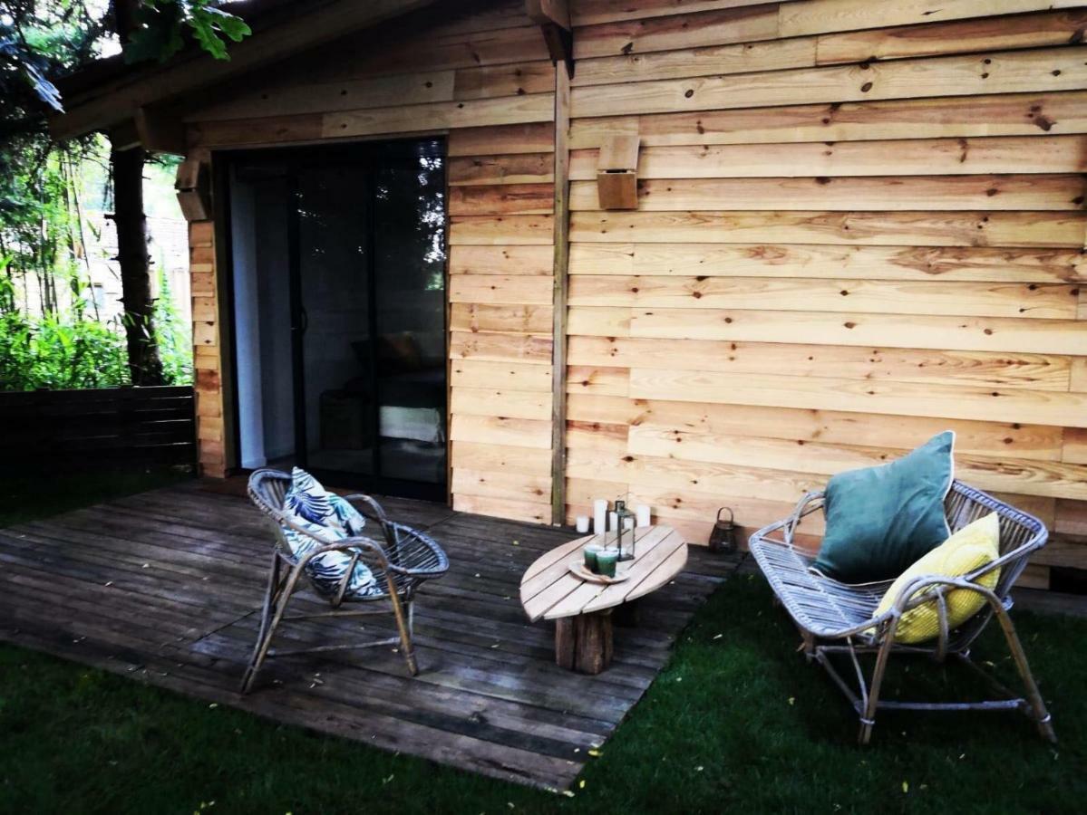 Coco Barn Wood Lodge Angresse Exterior foto